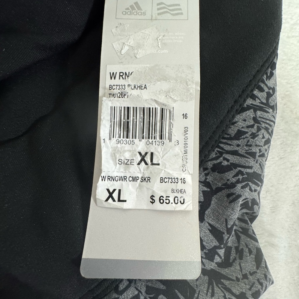 Adidas Golf Range Wear‎ Fashion Skort Women's Skirt XL Stretch Gray Black NWT - Picture 6 of 6